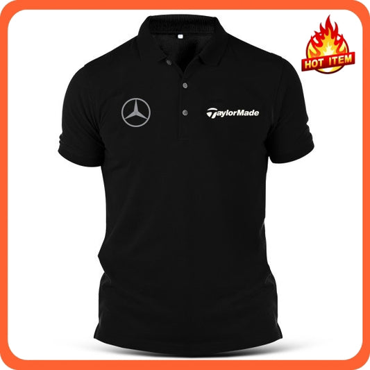 Taylormade Mercedes Golf Embroidery Polo T Shirt Wood Iron Driver Wedge Putter Swing Hybrid Ball Cap Tee Sand Masters