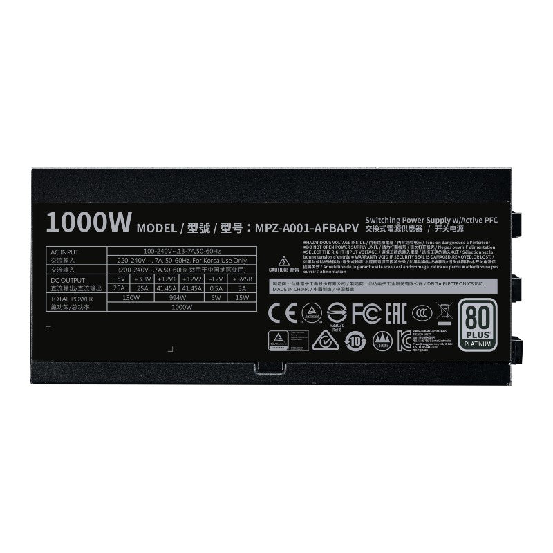 COOLER MASTER V1000 Platinum 80+ Full Modular Power Supply